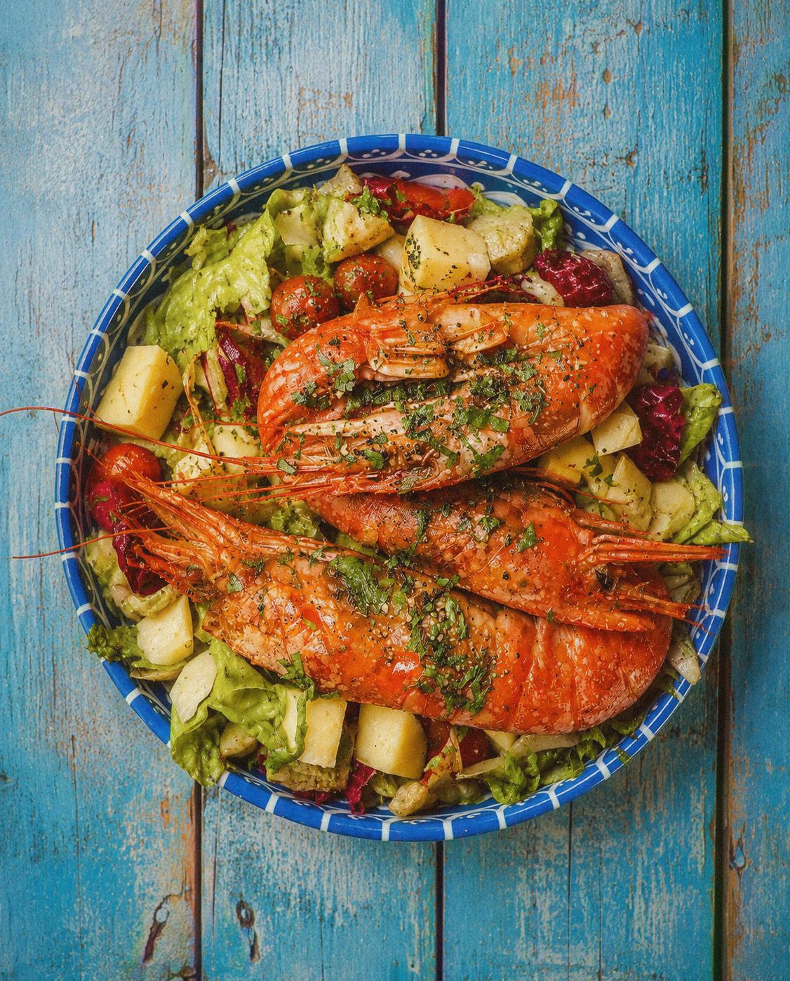 Red Prawns Salad